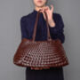 Hand Woven With Long Top Handle Tote, thumbnail 4 of 11
