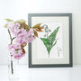 Hand Illustrated Watercolour Birth Flower Name Print, thumbnail 5 of 12