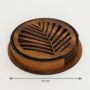 Wooden Tea Coaster With Stand Leaf Design, thumbnail 5 of 5