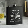 Personalised Golf Black Hip Flask, thumbnail 7 of 7
