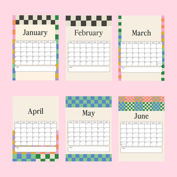 2025 Checkerboard Calendar Multi, 3 of 4