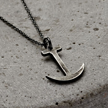 Personalised Men’s Anchor Necklace, 4 of 6