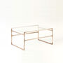 Handmade Coffee Table In Copper With Clear Acrylic Top, thumbnail 1 of 4