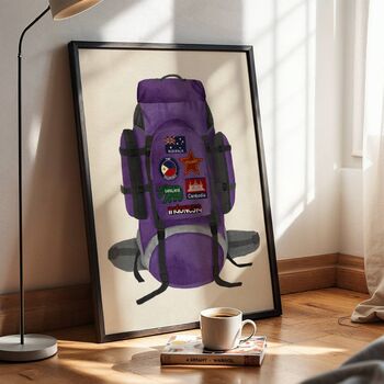 Personalised Travel Backpack Print, 4 of 7