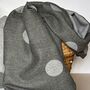 Cashmere Blend Dots Scarf In Grey, thumbnail 2 of 5