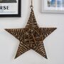 Wicker Star Christmas Wreath Decoration, thumbnail 2 of 6