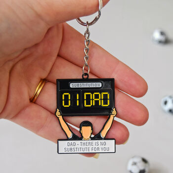 'No Substitute For You' Football Keyring For Dad, 3 of 7