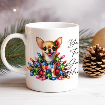 Personalised Chihuahua In Christmas Lights, 7 of 10