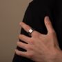Engrave Silver Chain Link Ring, thumbnail 6 of 10