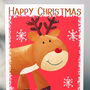 Personalised Reindeer Family Christmas Card, thumbnail 5 of 9