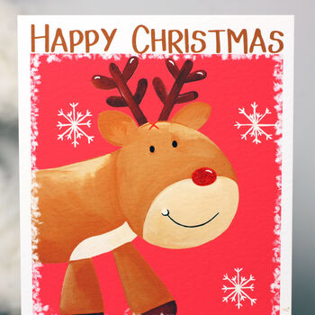 Personalised Reindeer Family Christmas Card, 5 of 9