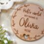 Baby Name Announcement Plaque Botanical Design, thumbnail 1 of 4