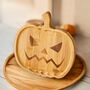 Wooden Pumpkin Shaped Halloween And Autumn Charcuterie Board, thumbnail 2 of 6