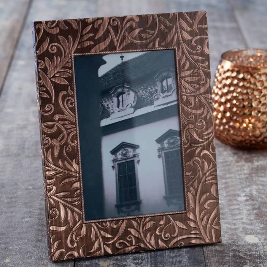 embossed copper picture frame by the contemporary home ...