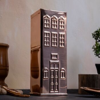 Solid Copper House Shaped Storage Tin, Copper Decorative Jar, Halloween Candy Container Box, 4 of 7