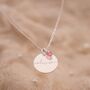 Sterling Silver Esme Gemstone Heart Name Necklace, thumbnail 3 of 12