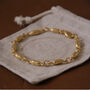 Vintage 1970s Beaded Gold Plated Bracelet, thumbnail 2 of 2