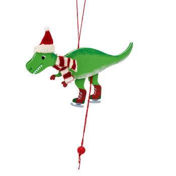 Personalised Christmas Dinosaur Pull Toy, 2 of 2
