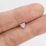 Sterling Silver Tiny Tourmaline Pink Cz Heart Stud Earrings, thumbnail 6 of 12