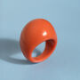 Orange Dome Resin Ring, thumbnail 1 of 5