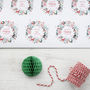 Personalised Wreath Christmas Wrapping Paper, thumbnail 3 of 3
