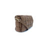 Latte Padded Woven Leather Crossbody And Gold Chain, thumbnail 3 of 7