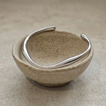Organically Shaped Bangle Silver, 2 of 8