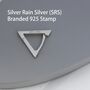Sterling Silver Triangle Huggie Hoop Earrings, thumbnail 3 of 12