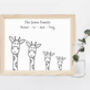 Personalised Family Print With Giraffes, thumbnail 3 of 11