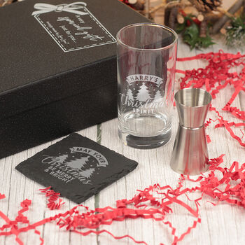 Christmas Spirit Highball Glass And Gift Boxed Set, 5 of 9