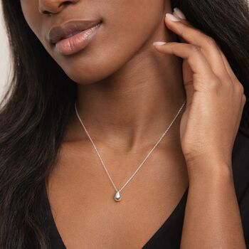 Personalised Sterling Silver Tiny Teardrop Pendant Necklace, 2 of 10