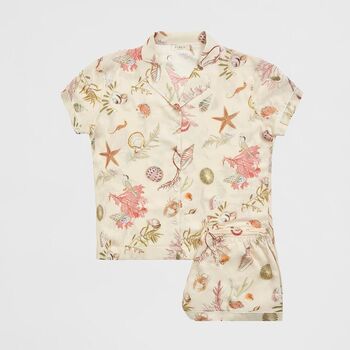 Whispering Sands Lotus Pink Short Pyjamas, 8 of 8