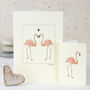 Flamingos In Love Greeting Card, thumbnail 5 of 5