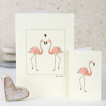 Flamingos In Love Greeting Card, 5 of 5