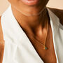 May Birthstone Emerald Silver/Gold Necklace, thumbnail 4 of 12