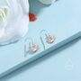 Sterling Silver Axolotl Drop Hook Earrings, thumbnail 2 of 12