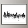 Liverpool Skyline Cityscape Black And White, thumbnail 3 of 5