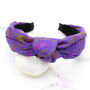 Recycled Silk Sari Print Ladies Headband, thumbnail 6 of 9