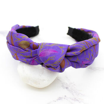 Recycled Silk Sari Print Ladies Headband, 6 of 9