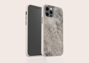 Grey Marble Eco Friendly, Biodegradable Phone Case, 3 of 8