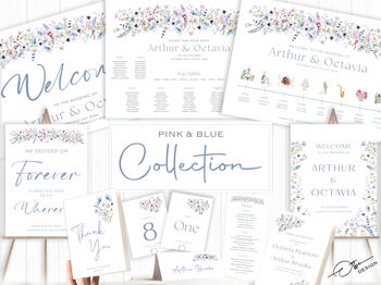 Personalised Wedding Menu With Wildflowers, 7 of 7