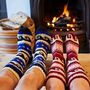 Fair Trade Hand Knitted Scandi Woollen Slipper Socks, thumbnail 9 of 12
