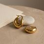 Chunky U Shape Hoops Gold Non Tarnish Waterproof, thumbnail 2 of 10