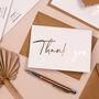 Wedding Bridesmaid Thank You Card Pink And Gold Foil, thumbnail 5 of 8