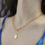 Minimalist Pebble Double Chain Necklace, thumbnail 4 of 12