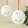 Personalised Christmas Foliage Ceramic Bauble Hanging Decoration, thumbnail 4 of 5