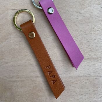 Fyfield Leather Key Fob, 6 of 6