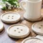 Wooden Button Coasters, thumbnail 1 of 4