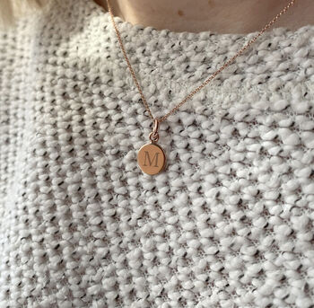 Personalised Initial Disc Necklace, 6 of 12