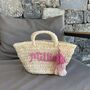 Personalised Mini Straw Basket Bags, thumbnail 2 of 8